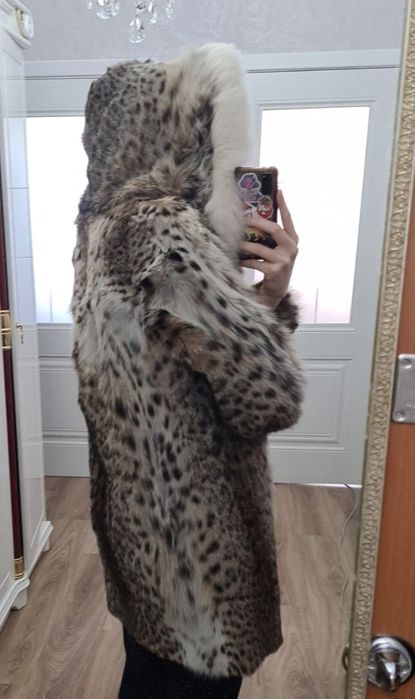 Шуба натуральная рысь.