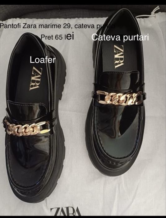 Pantofi loafer si ghete Zara fete copii marime 29