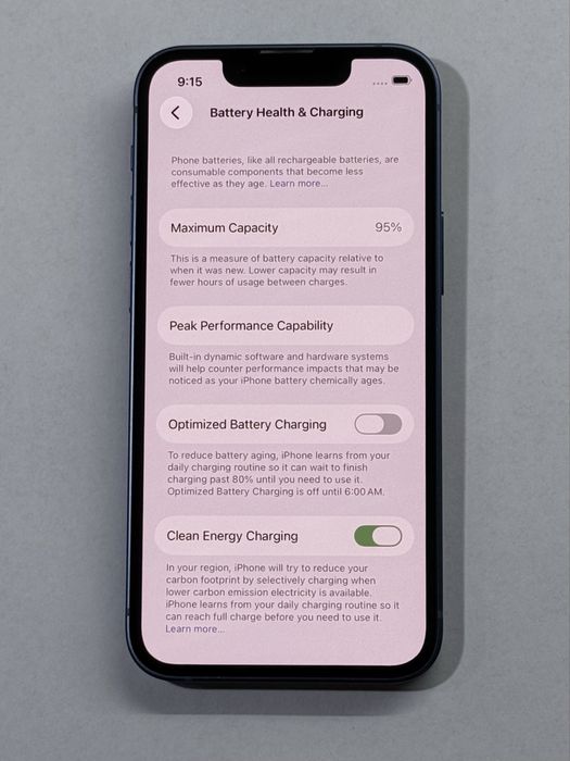iPhone 13 mini Blue 95% battery