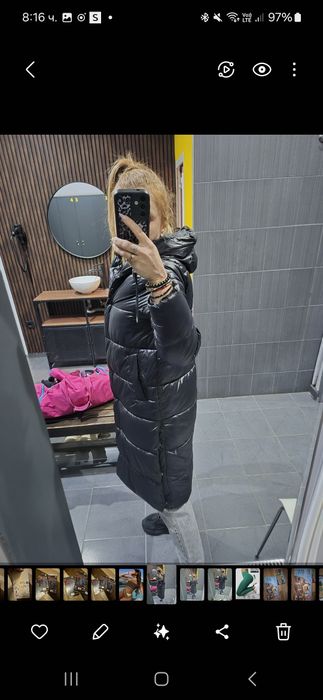 Дамско зимно яке хс,с  и  черно дълго яке
