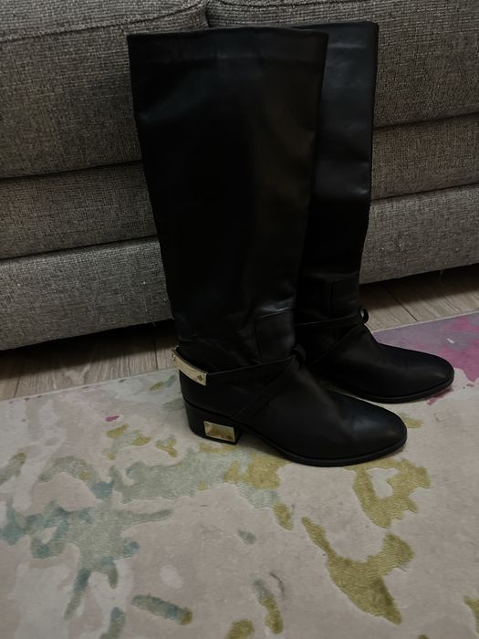 Осенние сапоги кожаные