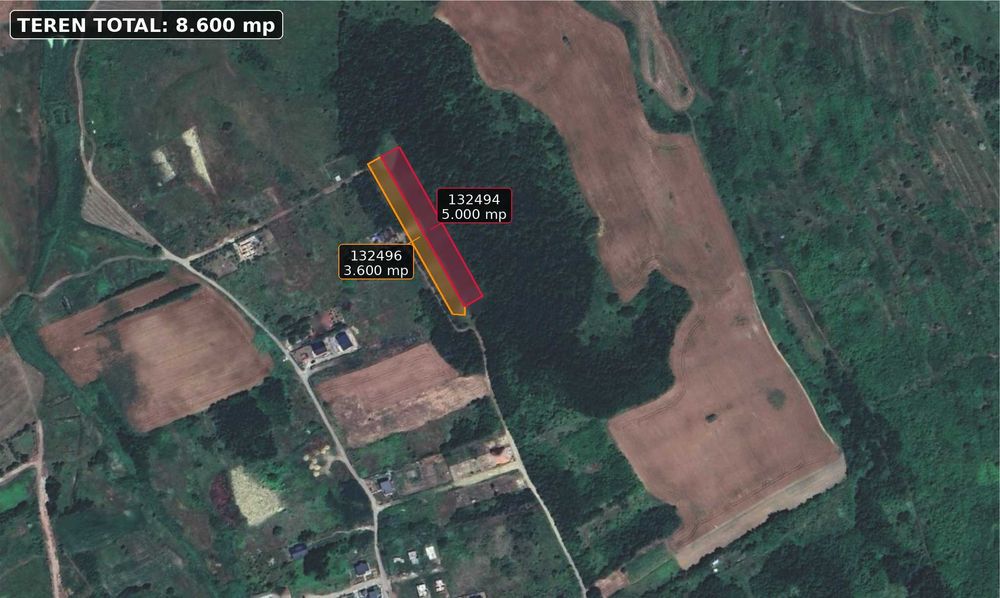 Vând teren intravilan 8.600 mp – Rediu, Iași, la marginea pădurii