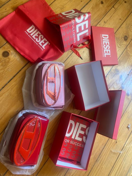 Червена и розова Чанта diesel
