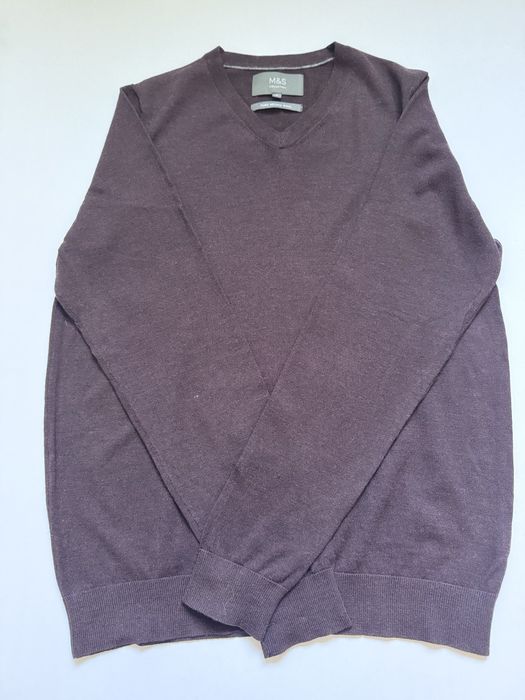 Мужской джемпер Marcs & Spencer 100% мериносовая шерсть