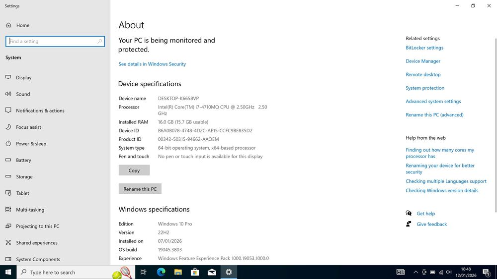 Laptop Lenovo Intel Core I7 4710MQ 16gb ddr3 display 15,6inch full hd