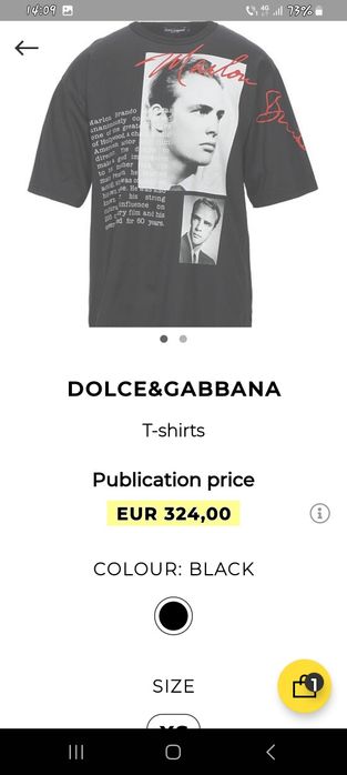 Dolce&Gabbana tricou Ediție Limitată"Marlon Brando"