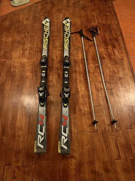 Schiuri fischer 165cm+casca copii