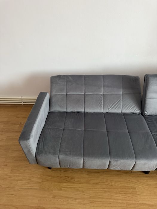 vidaXL Canapea Extensibilă Pat de Oaspeți Canapea Pat cu Funcție de Dormit 2-în-1 Canapea 2 Locuri