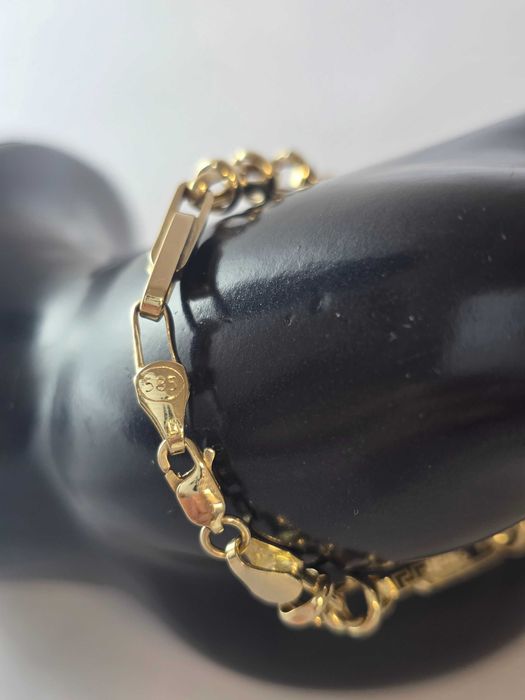 Brățară din Aur Galben 14K cu Design Grecesc Elegant