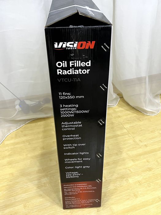 Calorifer electric cu ulei Vision Touch VTCU-11A - 2500 W, 11 elementi