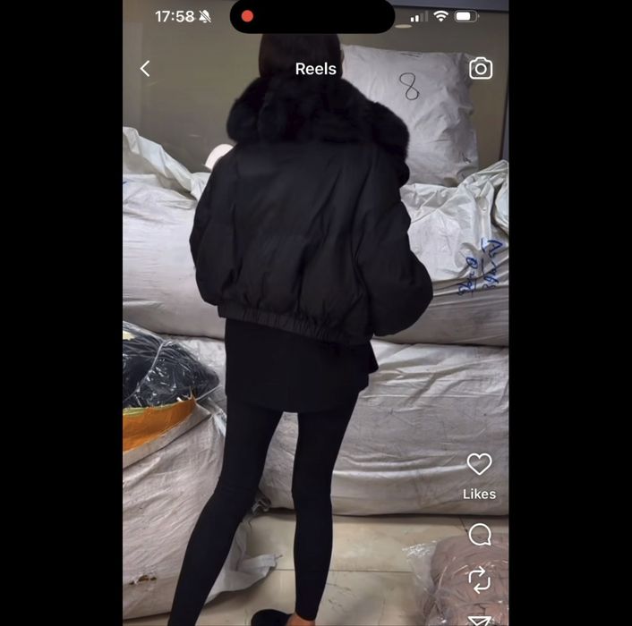 Зимно яке с кожена яка