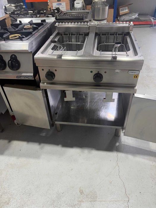 Friteuza electrica Electrolux- 2 x 14 L - 2 cosuri - suport, 380V