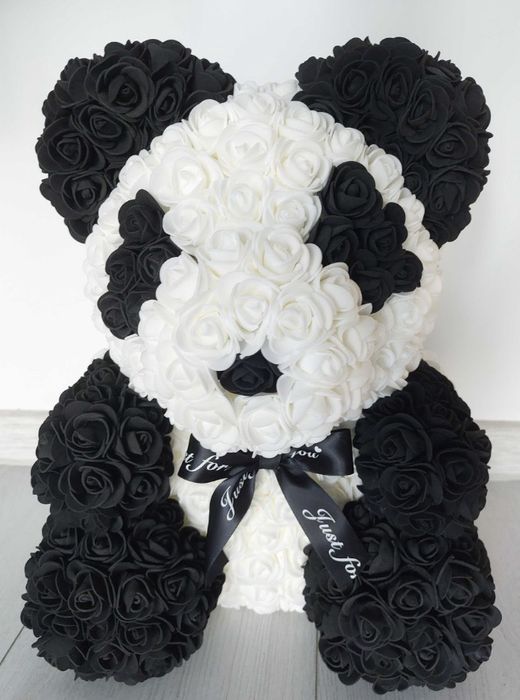 Urs panda din trandafiri 40 cm cadou ideal
