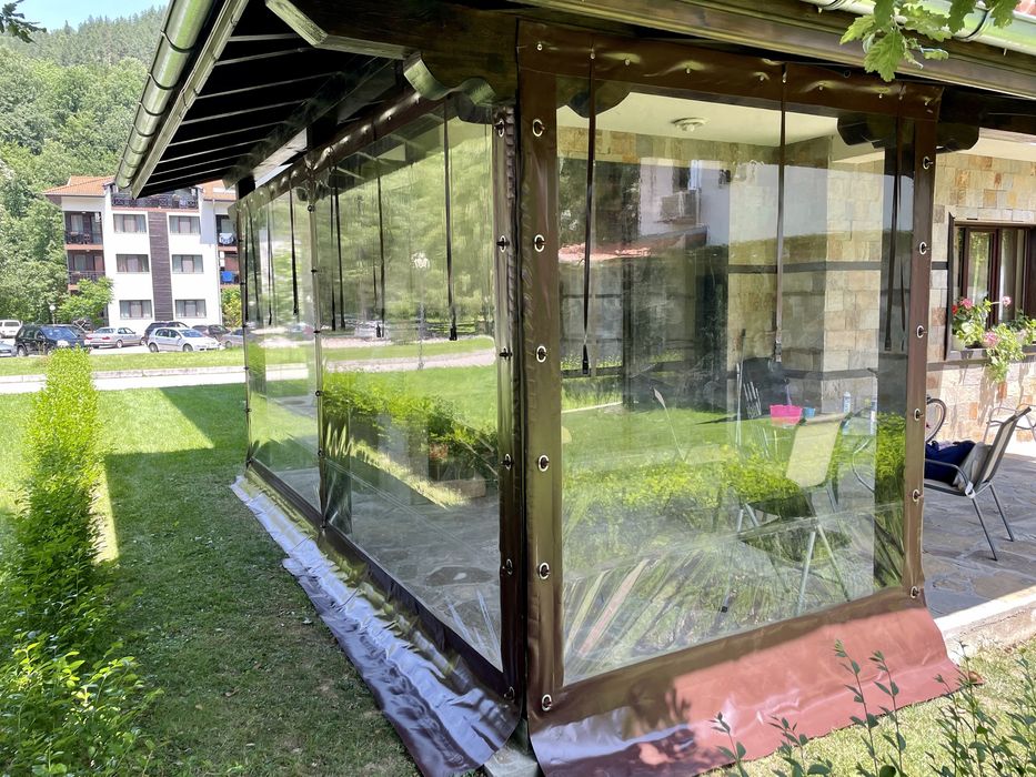 Втроупорни завеси прегради PVC прозрачен винил кристал найлони барбекю