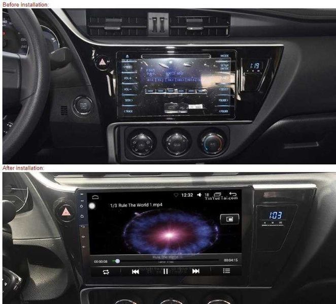 TOYOTA COROLLA 2017-2018 - 10'' ТИП "А" Навигация Андроид , 9345