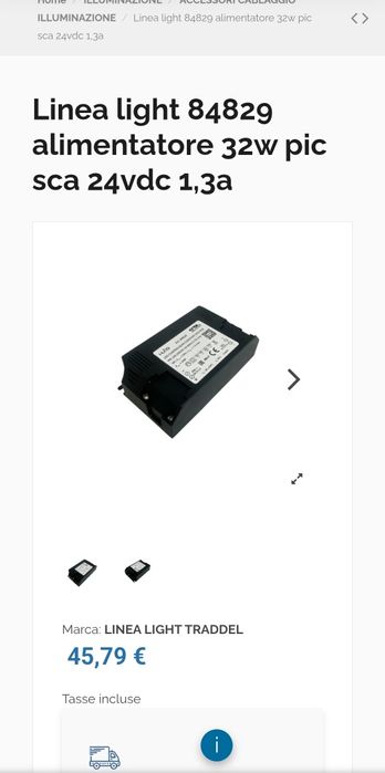 Driver LED 24V, 24W, 1A  Linea Light