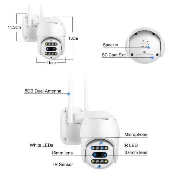 Sumker Intelligent AI WiFi Full HD камера 10X увеличение 2X обектив