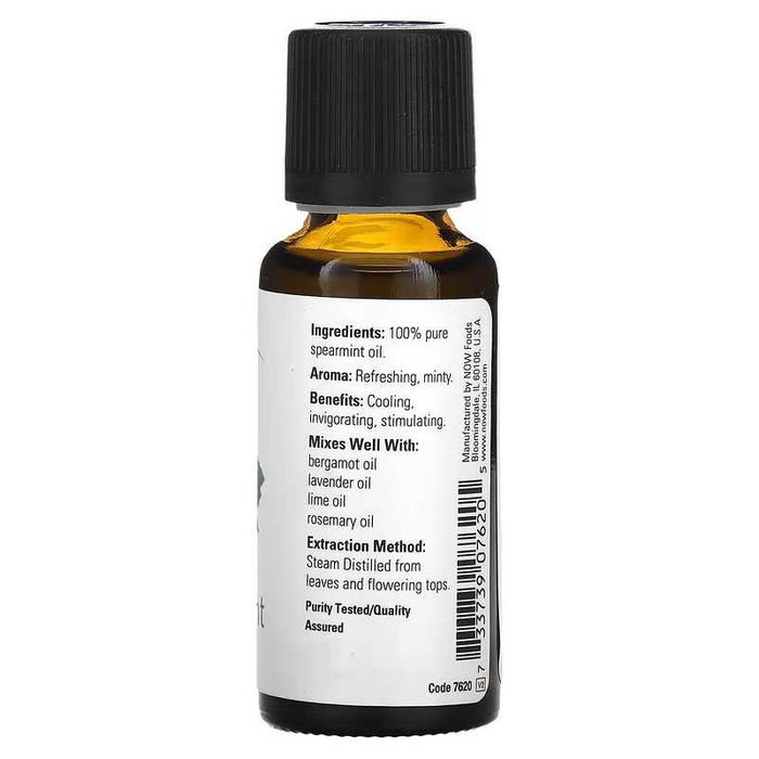 NOW Foods Эфирные масла мята кудрявая Spearmint, Essential Oils