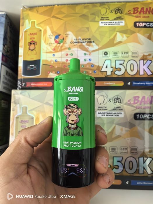 Vape 450.000 Puffs 15 Arome Reincarcabil +Nivel Gheata