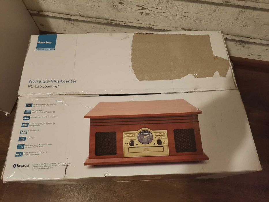 Продавам Karcher грамофон/радио/касетофон/USB/CD чисто нов