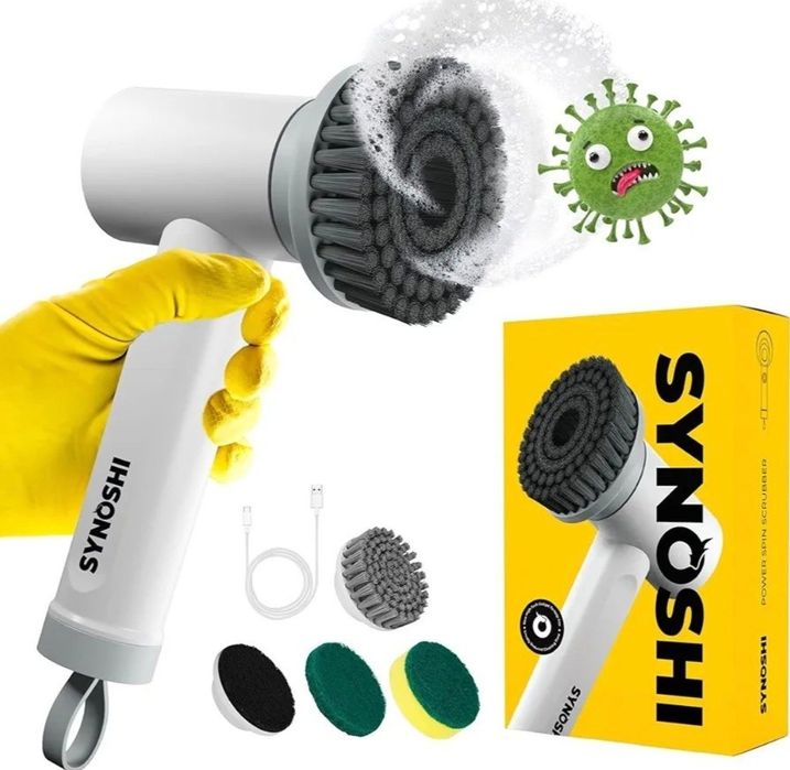 Електрическа четка за почистване, с 3 вида четки