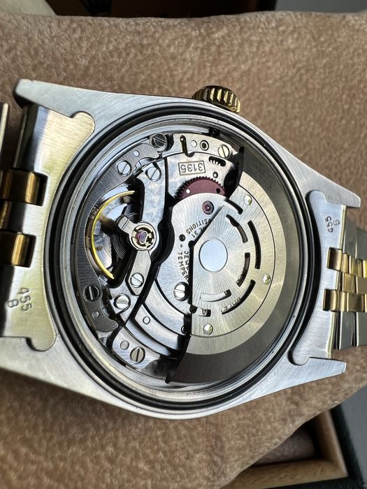 36 mm Rolex Oyster Datejust aur-otel,cadran cu diamante,Automatic cal3135,ref16233