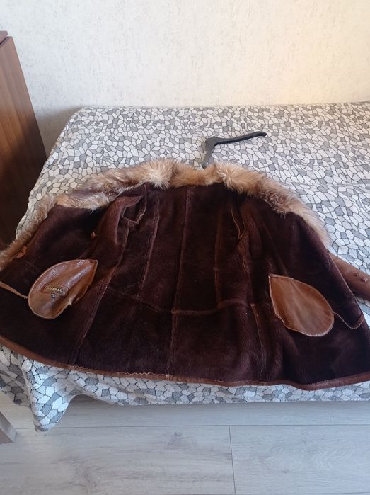 Дубленка коричневая
