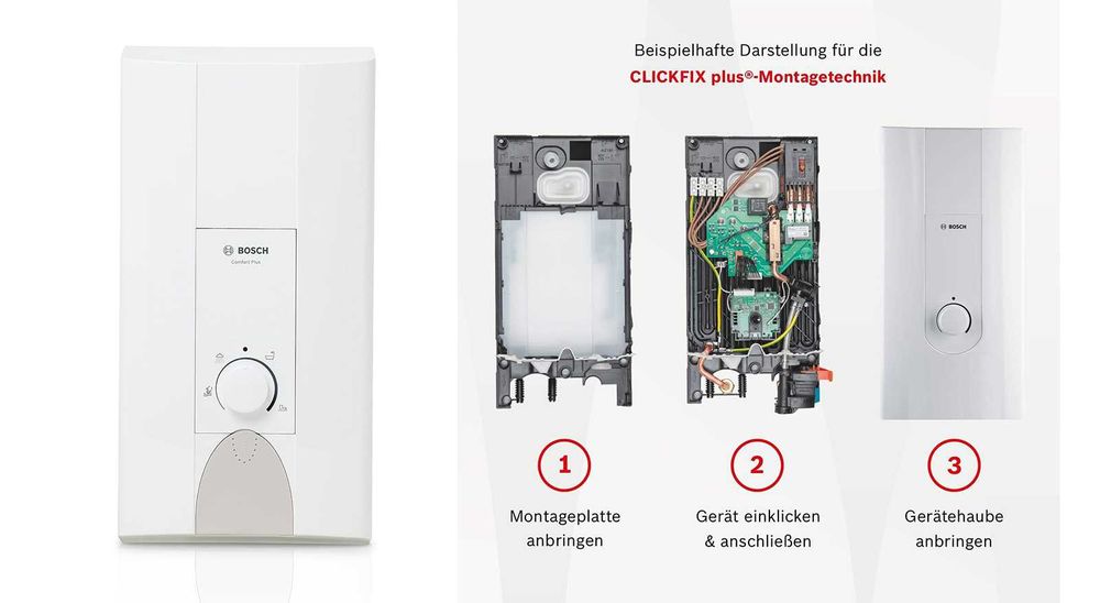REDUS pana la 40%, BOSCH Boiler instant electric de Apa calda, Consum Clasa A, putere de la 15 la 24 KW , 230 V si 400 V