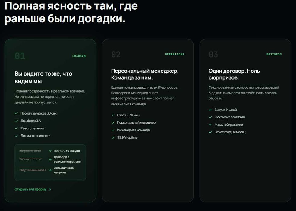 ИТ-аутсорсинг и обслуживание для вашего бизнеса. Наш сайт - arkana.uz