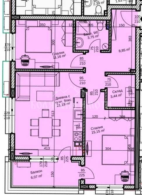 Продава се Тристаен апартамент в Велико Търново, Зона Б - 89 кв.м за 1214 €/кв.м - Снимка #1