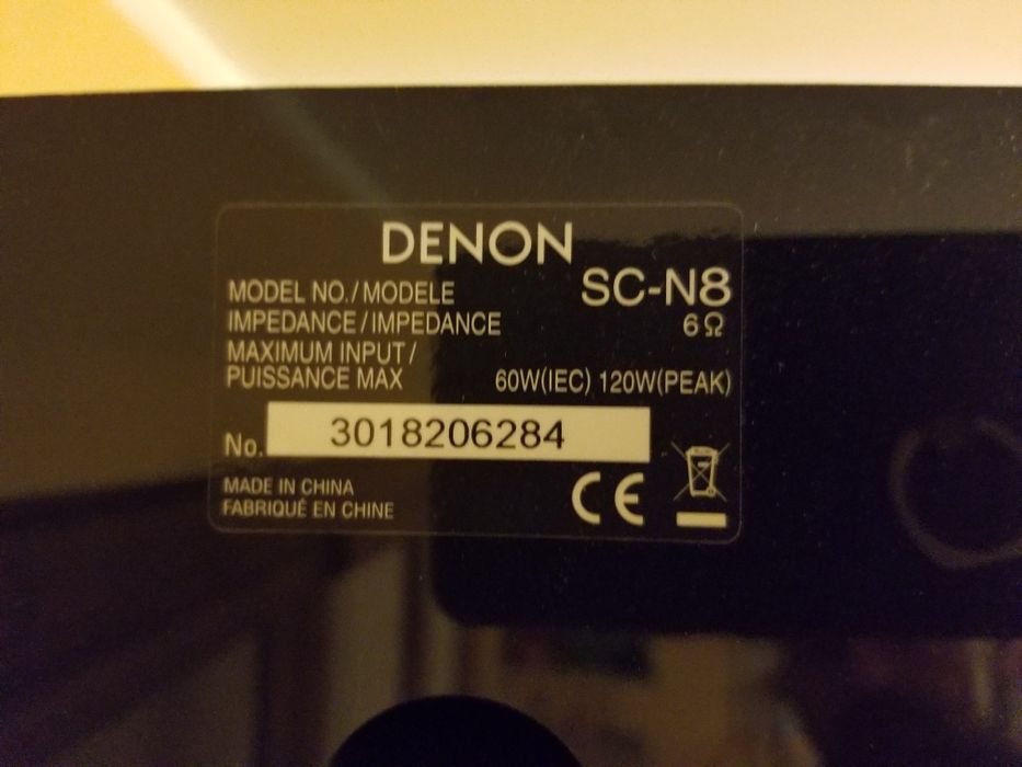 Boxe de raft DENON SC-N8 6 Ω, 60 W (IEC) 120 W (PEAK)