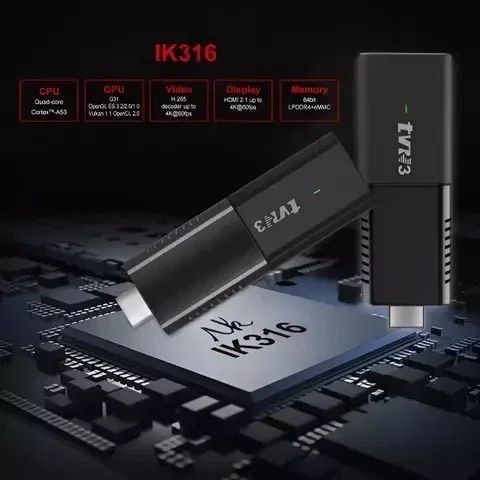 ТВ-приставка Android smartTV Stick TVR3 (2/16 GB) Код: TVR3