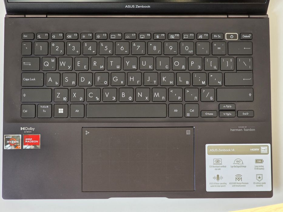 Лаптоп Asus Zenbook 14 UM3402YAR-KP731W, 2.6K дисплей