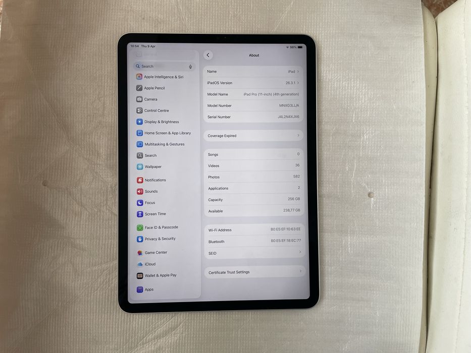 iPad Pro M2 (11-inch) (4th generation) 256gb