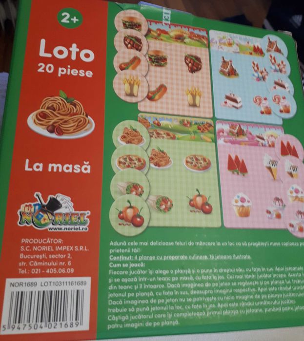 Masina pentru papusi, joc loto la masa noriel