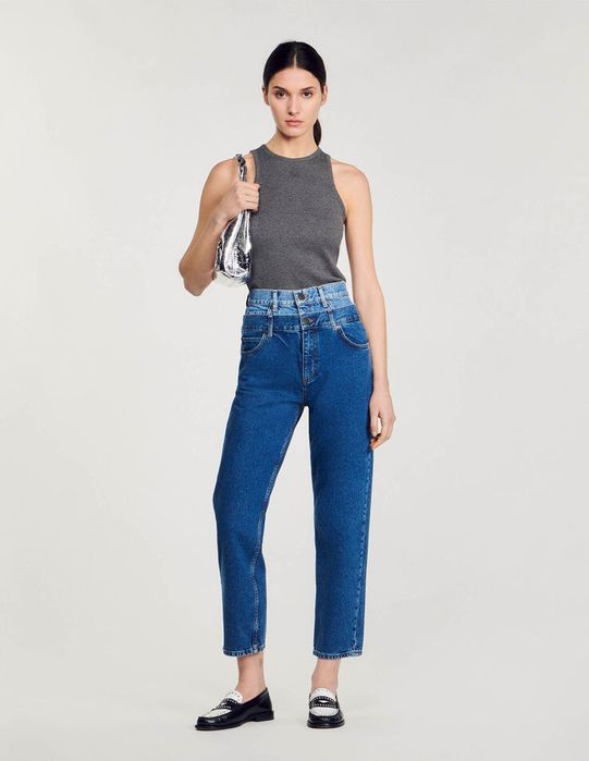 Sandro прави дънки с два реда закопчаване, размер 38