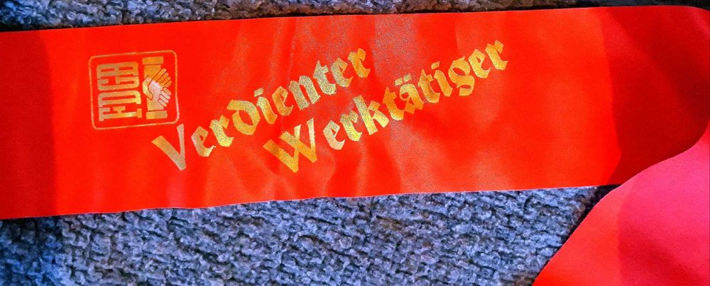 лента на почетен работник FDGB. ГДР