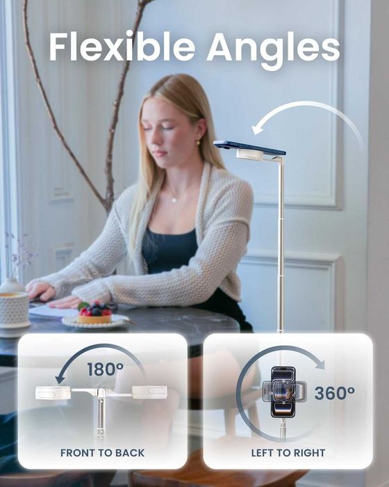 KraftGeek 67" двустранен магнитен статив за телефон за iPhone MagSafe, автоматичен