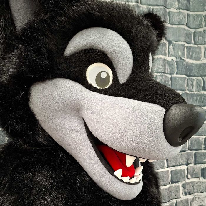 Costum mascotă lup adult profesional pentru evenimente și petreceri