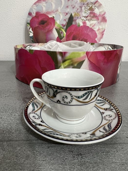 Set 6 cesti de cafea de portelan