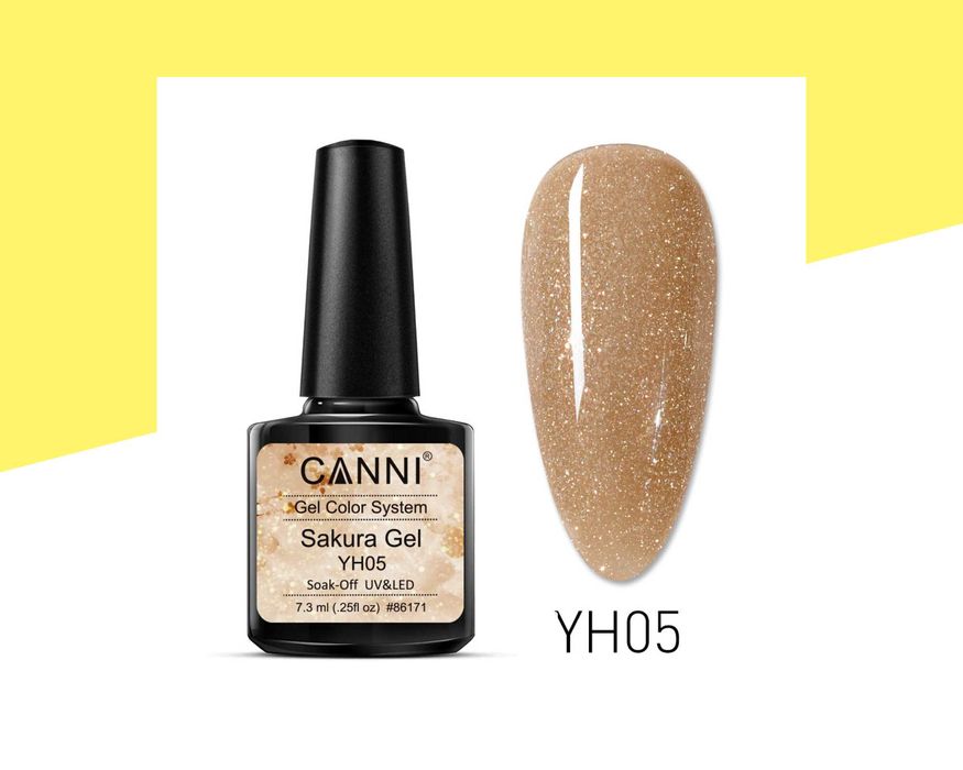 Професионален UV/LED брокатен гел лак CANNI, натурални цветове