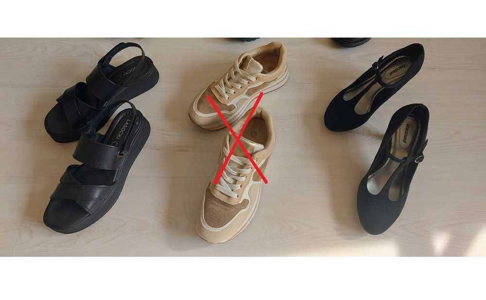 Нови дамски обувки 36 сандали Lasocki на ток Graceland естествена кожа