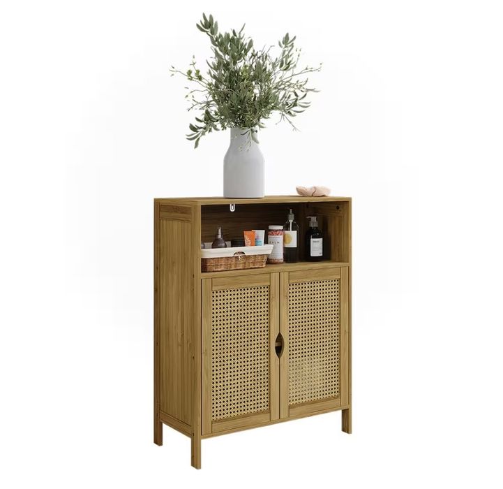 Бамбуков скрин/шкаф с ратан 7483