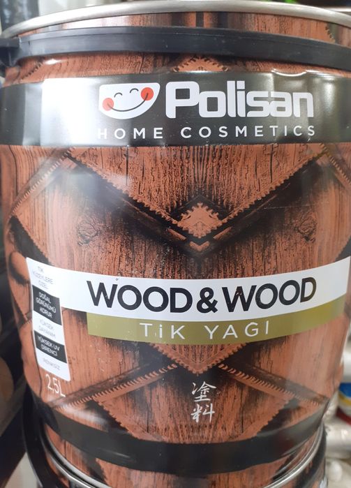 ТИКОВОЕ МАСЛО для твердых пород древесины POLISAN WOOD&WOOD 2,5л-45у.е
