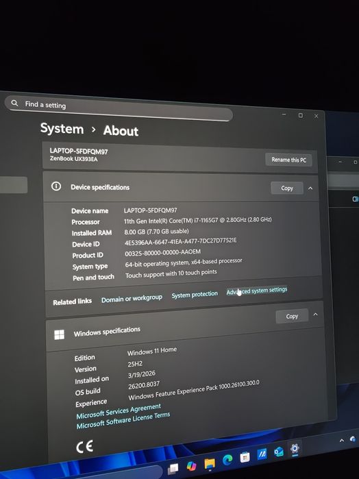 Laptop Asus Zenbook S UX393EA