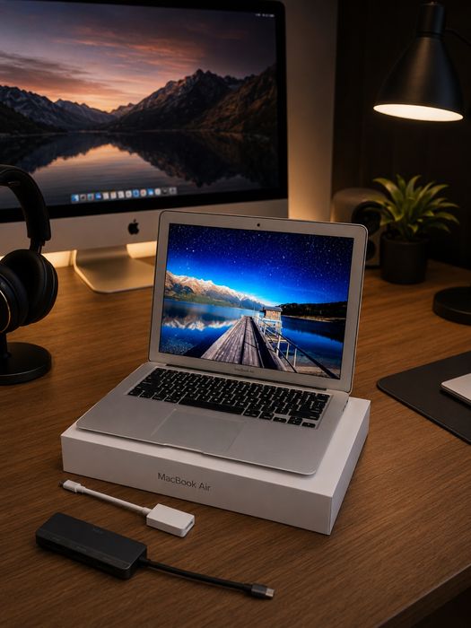 MacBook Air 13” 2014 | i5 | 8GB RAM | 128SSD | Baterie 100% (2 cicluri) | Cutie + Adaptoare