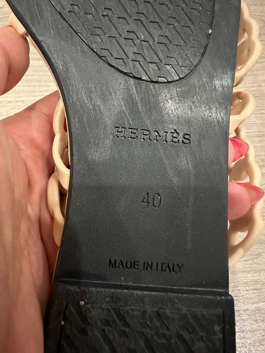 Hermès Rivage чехли екрю 40