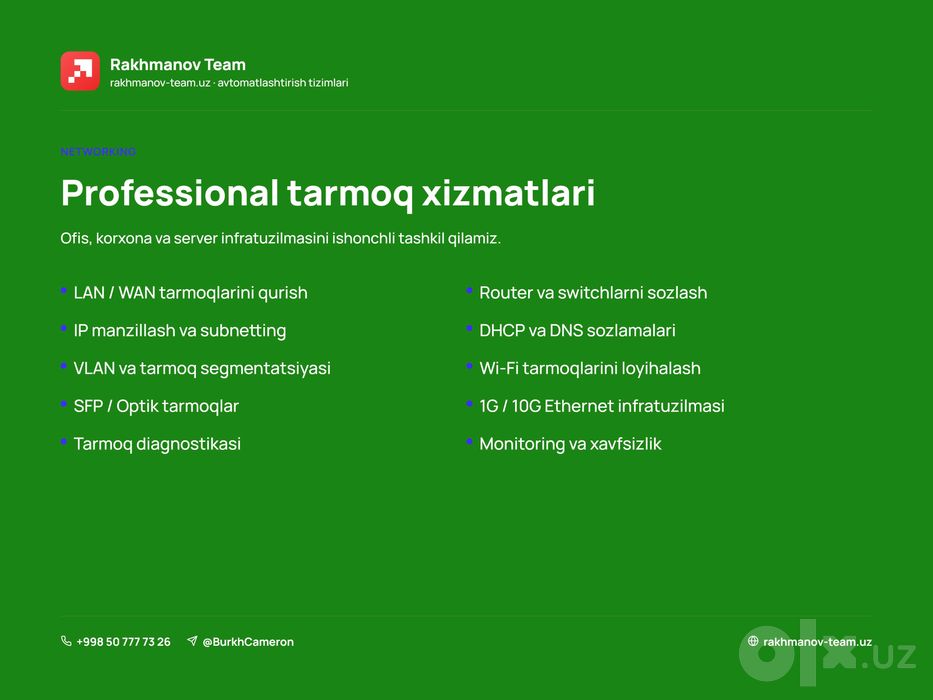 Tarmoq va IT xizmatlari