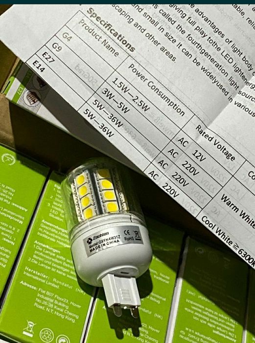 Becuri cu led 4 w noi in cutie nefolosit exact ca in poze pret per buc