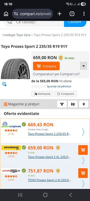 Anvelope 235 35 19 toyo proxes dot 2024